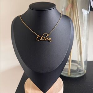 Gold plated “Olivia” name necklace